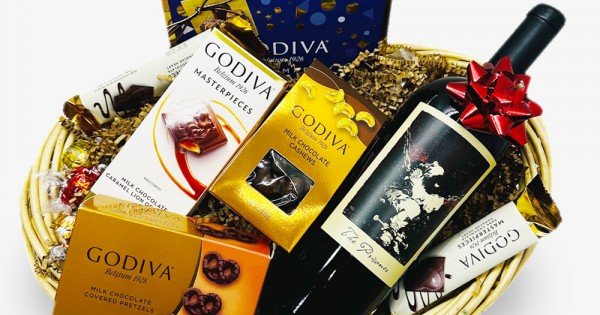 The Prisoner Red Blend Wine And Godiva Chocolates Gift Basket
